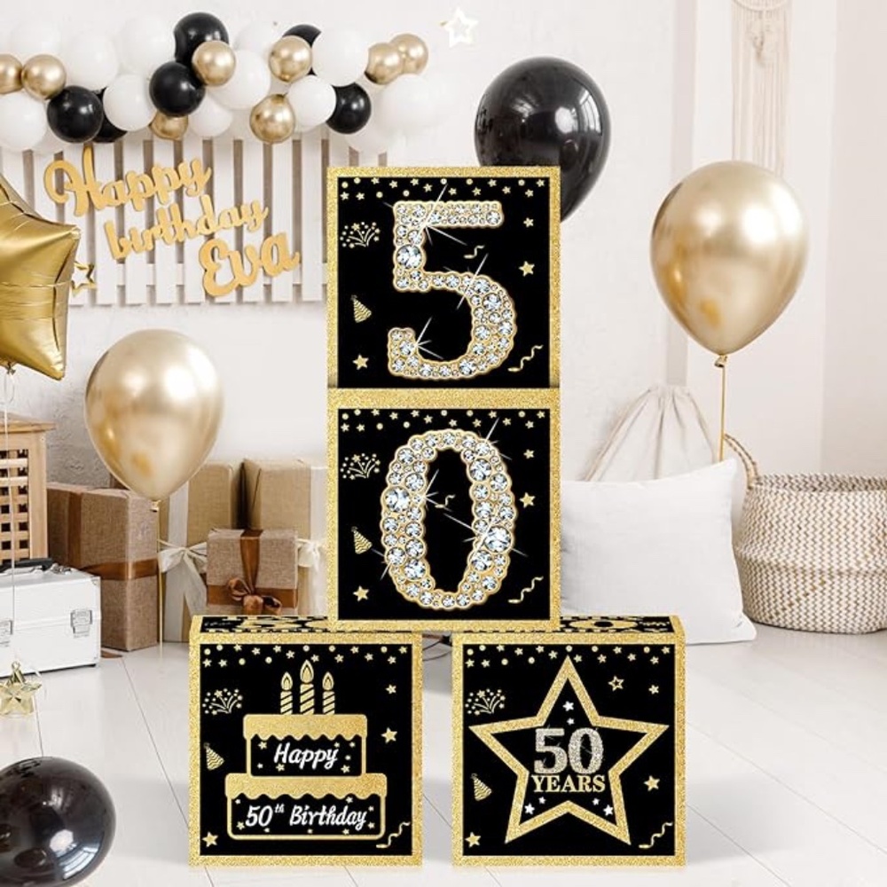 50th BIRTHDAY DECORATIONS: Bundle of 11 Different Items!!